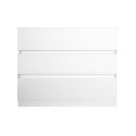 BIRJA - Meuble Vasque 82cm 3 tiroirsfinition blanc laqué