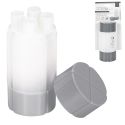 Kit de 4 flacons de voyage rechargeables 60 ml en plastique blanc