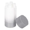 Kit de 4 flacons de voyage rechargeables 60 ml en plastique blanc