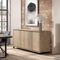 ANTHONY - Ensemble séjour buffet + table basse + meuble TV Aspect bois