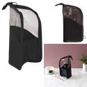 Trousse de voyage pour pinceaux de maquillage en polyester noir