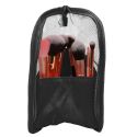 Trousse de voyage pour pinceaux de maquillage en polyester noir
