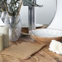 Trousse de toilette rectangulaire 18x27cm en kraft naturel avec fermeture eclair