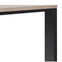 BRIDGE - Table repas 170cm plateau aspect bois finition Urban Oak pieds métal noir