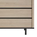 BONNIE - Buffet 2 portes 3 tiroirs aspect bois finition Urban Oak