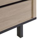 BONNIE - Buffet 2 portes 3 tiroirs aspect bois finition Urban Oak