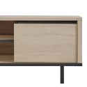 BONNIE - Meuble TV 2 portes et niches centrales aspect bois finition Urban Oak