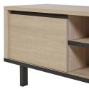 BONNIE - Meuble TV 2 portes et niches centrales aspect bois finition Urban Oak
