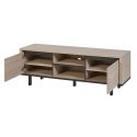 BONNIE - Meuble TV 2 portes et niches centrales aspect bois finition Urban Oak