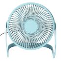 Ventilateur USB silencieux bleue à deux vitesses de 25 cm de hauteur, avec une tête orientable et inclinable verticalement