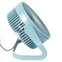 Ventilateur USB silencieux bleue à deux vitesses de 25 cm de hauteur, avec une tête orientable et inclinable verticalement