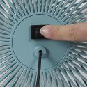 Ventilateur USB silencieux bleue à deux vitesses de 25 cm de hauteur, avec une tête orientable et inclinable verticalement