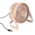 Ventilateur USB silencieux rose à deux vitesses de 15 cm de hauteur, avec une tête orientable et inclinable verticalement