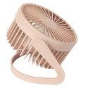 Ventilateur USB silencieux rose à deux vitesses de 15 cm de hauteur, avec une tête orientable et inclinable verticalement