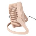 Ventilateur USB silencieux rose à deux vitesses de 15 cm de hauteur, avec une tête orientable et inclinable verticalement