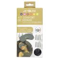 Masque de voyage en polyestère gris + 2 paires de bouchons d'oreilles