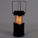 Lanterne à pile en plastique à effet flamme et LED blanche à suspendre ou à poser