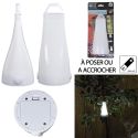 Lanterne à pile en plastique à led blanche à suspendre ou poser