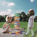 Jeu de la tour infernale géante 36 pièces colorées avec défis
