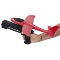 Jeu de lancer d’avion en plastique avec propulseur rouge et noir