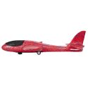 Jeu de lancer d’avion en plastique avec propulseur rouge et noir