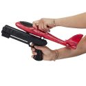 Jeu de lancer d’avion en plastique avec propulseur rouge et noir