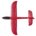 Jeu de lancer d’avion en plastique avec propulseur rouge et noir