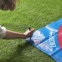 Jeu de cible géante (120x120 cm) avec 6 sacs rouges et bleus
