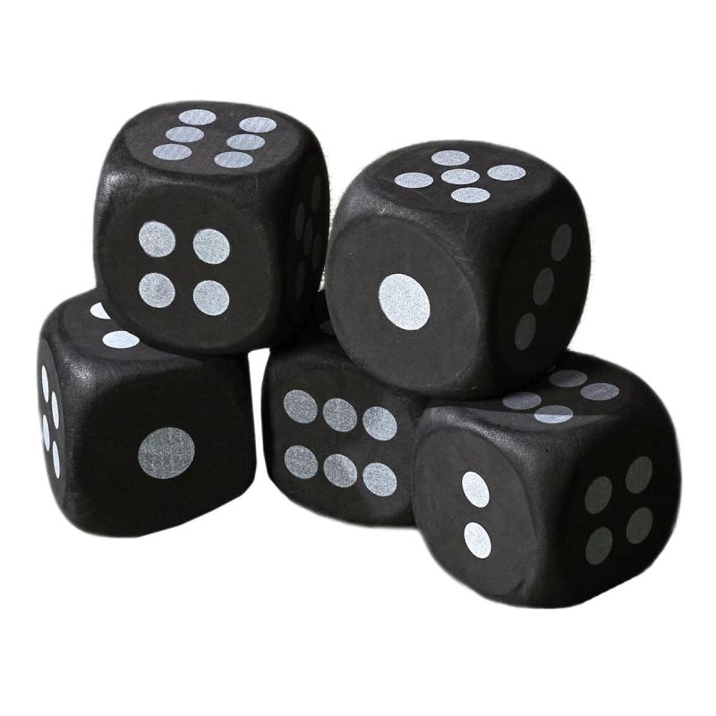 Jeu de Yams géant en mousse noir avec planche de score et stylo effaçable