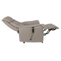VILLARD - Fauteuil relax releveur tissu polyester imitation cuir beige