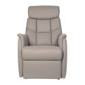 VILLARD - Fauteuil relax releveur tissu polyester imitation cuir beige