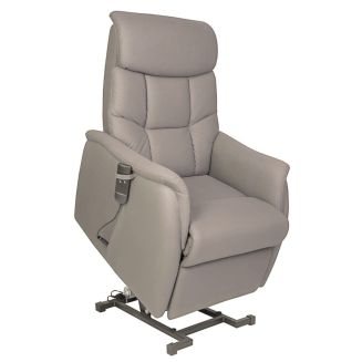 VILLARD - Fauteuil relax releveur tissu polyester imitation cuir beige