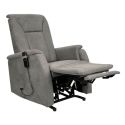 NARVIK - Fauteuil relax releveur tissu polyester traité hydrophobe taupe