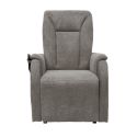 NARVIK - Fauteuil relax releveur tissu polyester traité hydrophobe taupe