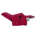 NARVIK - Fauteuil relax releveur tissu polyester traité hydrophobe rouge