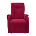 NARVIK - Fauteuil relax releveur tissu polyester traité hydrophobe rouge