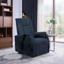 NARVIK - Fauteuil relax releveur tissu polyester traité hydrophobe bleu
