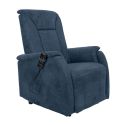 NARVIK - Fauteuil relax releveur tissu polyester traité hydrophobe bleu