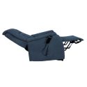 NARVIK - Fauteuil relax releveur tissu polyester traité hydrophobe bleu