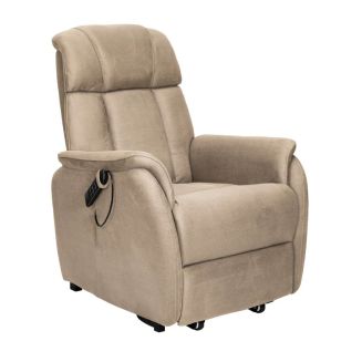 SPAZIO - Fauteuil relax releveur tissu polyester beige