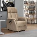 SPAZIO - Fauteuil relax releveur tissu polyester beige