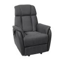 SPAZIO - Fauteuil relax releveur tissu polyester gris