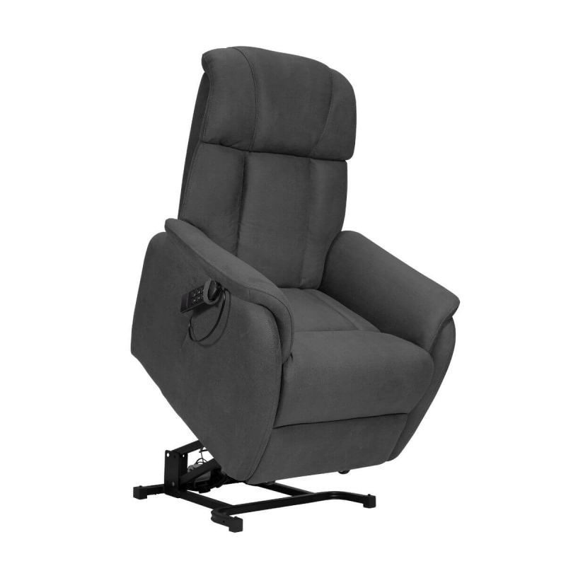 SPAZIO - Fauteuil relax releveur tissu polyester gris