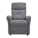 VITILIS - Fauteuil relax releveur tissu polyester gris
