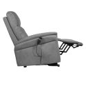 VITILIS - Fauteuil relax releveur tissu polyester gris
