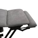 VITILIS - Fauteuil relax releveur tissu polyester gris
