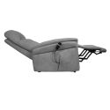 VITILIS - Fauteuil relax releveur tissu polyester gris