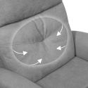 VITILIS - Fauteuil relax releveur tissu polyester gris