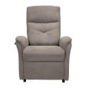 VITILIS - Fauteuil relax releveur tissu polyester taupe