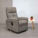VITILIS - Fauteuil relax releveur tissu polyester taupe